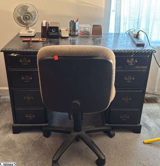 Desk and Contents 44x23x30 and chair image
