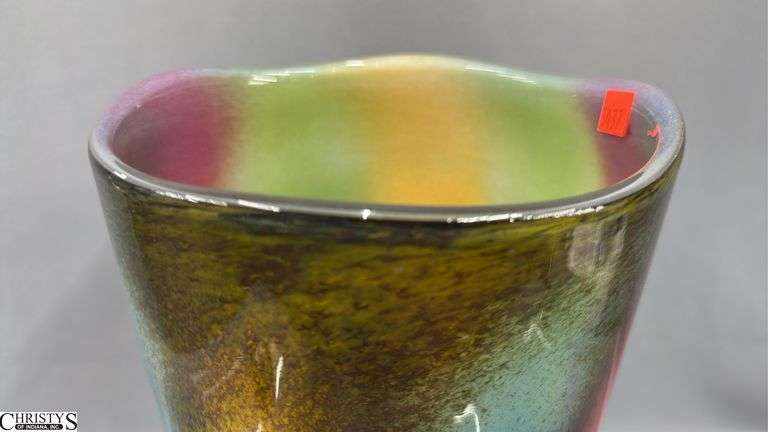 Art Glass Vase 8"x15.25" Tall