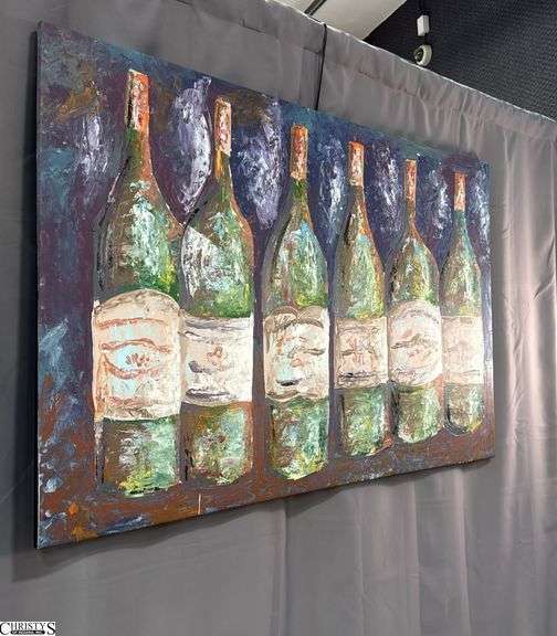 Gigi Bottles #7, Acrylic Painting On Canvas 35x56"