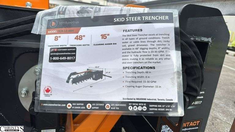 2025 Wolverine Trencher TCR-12-48H