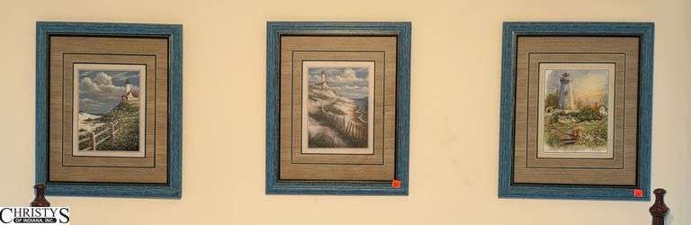 3 lighthouse scene Framed Prints 16x17 image