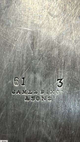 James Dixon and Sons Pewter Oval Tureen, Has Marking 11x8.5"