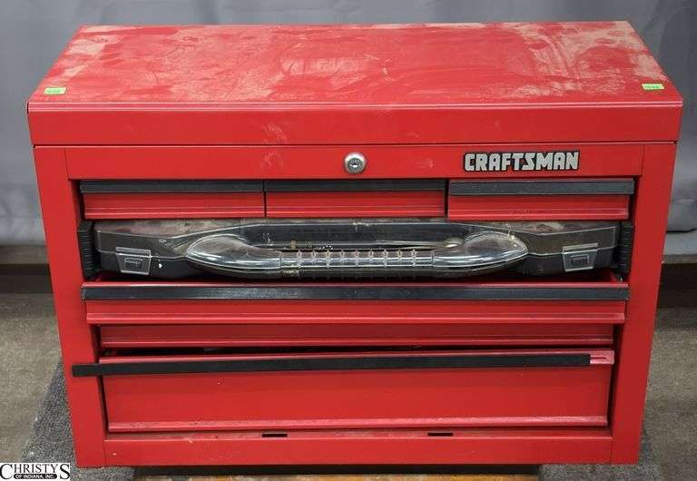 Craftsman Toolbox Chest Top and Contents - 26" x 12" x 17" image