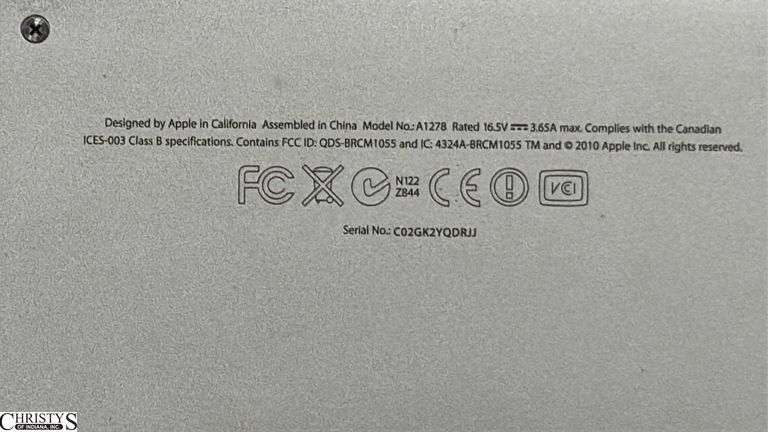 MacBook Untested No Power Cord