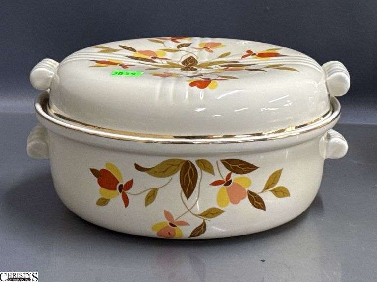 Hall's Jewel Tea Plates, Tray, Covered Dish, 6pcs - 10" of largest piece