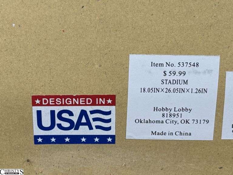 'Stadium' Framed Under Glass Baseball Stadium Print 26" X 18"