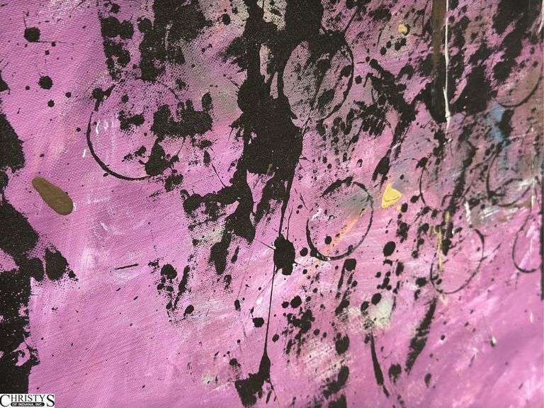Samuel Tinoco Cross #3, Multi Color Abstract Acrylic 54x54"