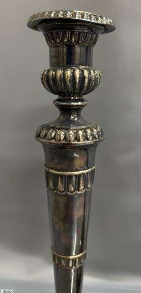 Pair of Silver Plated Candle Sticks 12.5"