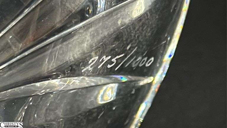 Waterford Society Crystal Sinclaire Vase.  Numbered 6.5"x13" Tall