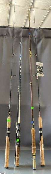 4 Fishing Poles - Pflueger and others image
