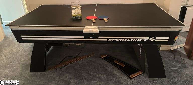 Sport Craft Game Table, Air Hockey / Ping Pong Top Was Not Made For Table, Overall Measures 48x84x32" Tall, Loose Pieces, Has Been Reinforced With Plywood In Spot image