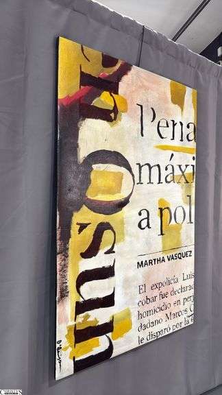 Alejandro Quenigo Q8, Abstract Acrylic Painting on Canvas 36x56"
