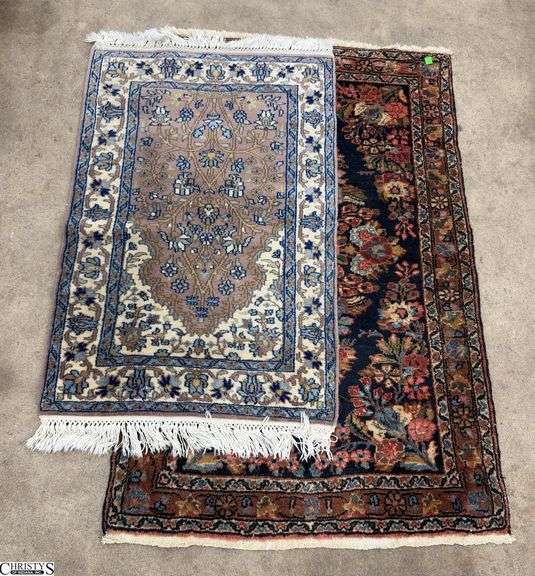 2 Oriental Influence Area Rugs - Some wear, fringe loss largest 31x48 image