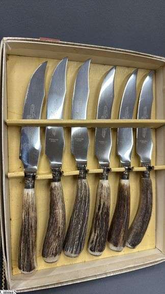 Stag Handle Flatware, James Duncan In Case, H. Morton