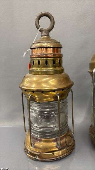 2 Nautical Lanterns, Some Wear, Missing One Insert Tallest One 16"