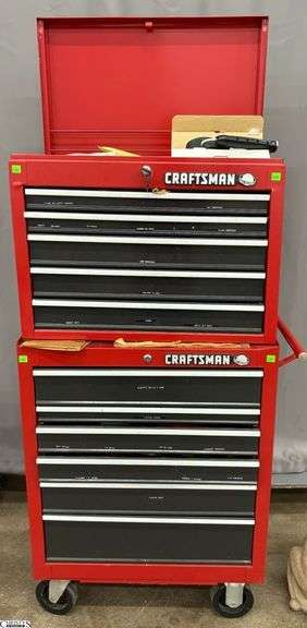 Craftsman Rolling Tool Chest and Contents, 2pcs - 29" x 18" x 55" image