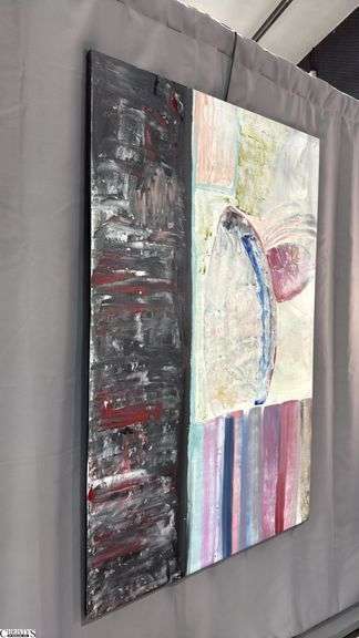 Alummoa Zumigo Abstract #39, Mixed Media and Oil Painting On Canvas 35x56"