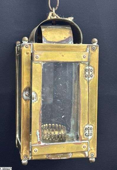 2pcs Edgartown Brass Lantern, and Carriage Lamp Tallest 14"