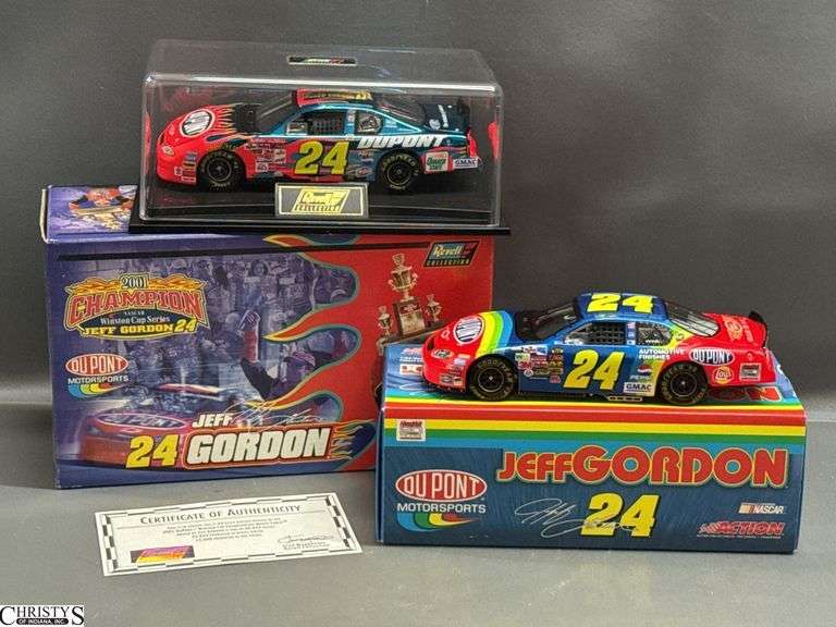 2 Jeff Gordon Collectible Stock Cars - 11" approx of largest image