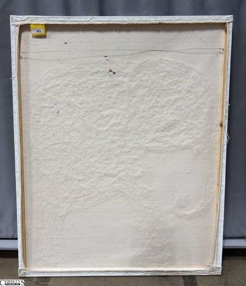 Signed Piya Paikhew Thailand Te: 2013, Elephant Oil On Canvas 46x58"