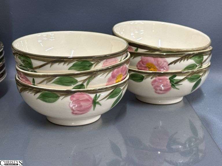 Franciscan Desert Rose Plates and Bowls - 10.5" of dinner plate - some chipping - approx 25pcs