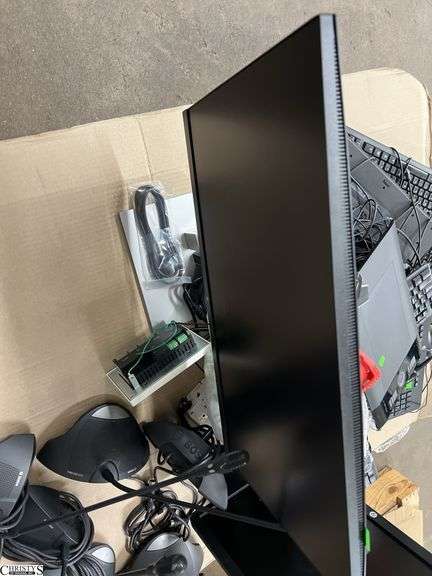 Pallet of Computer Related Items Monitors, Keyboards, Microphones