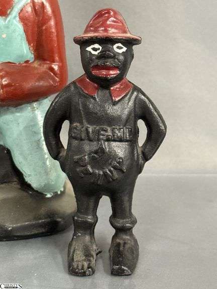 Black Americana Kneeling Boy 9", Give Me A Penny Bank