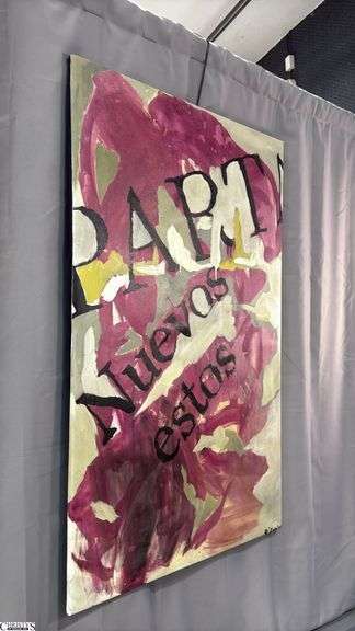 Alejandro Quenigo Q12, Acrylic Painting On Canvas 35x56"