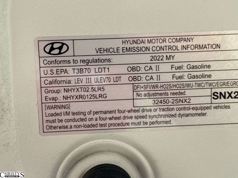 2022  HYUNDAI  Tucson Drive to Christy’s Has some damage inside drivers back door see photos