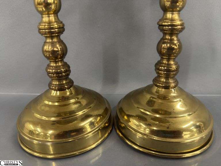 Pair of Brass Candle Sticks 8" Tall