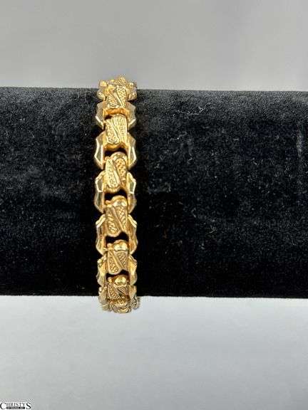 14K Italy Yellow Gold Bracelet Marked Milor in Gift Box image