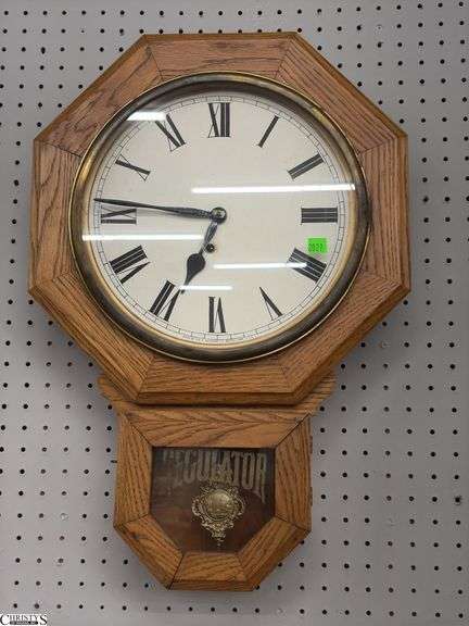 Regulator Wall Clock - 17" x 24" - some finish wear image