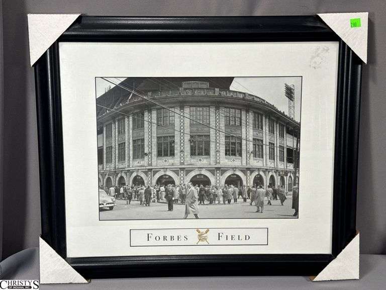 2 Baseball Stadium Prints Framed Under Glass- Forbes Field and Veterans Stadium 26" X 22"