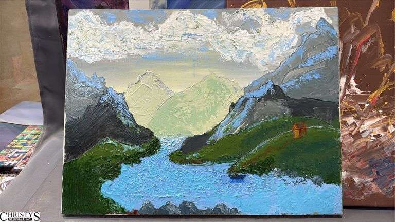 7 Pcs of Art On Canvas and Print, Largest Measures 20x25.5"