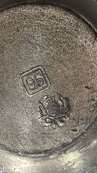 Pair of Pewter Whale Oil Clocks 13.5"