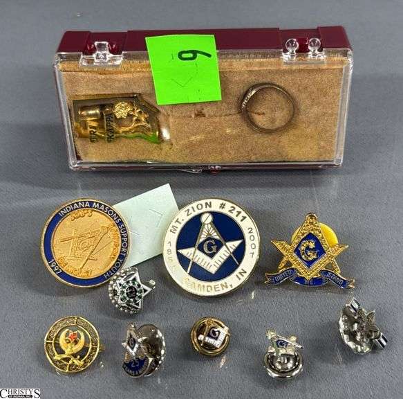 Gold Filled Pins and Baby Ring - 1" of largest