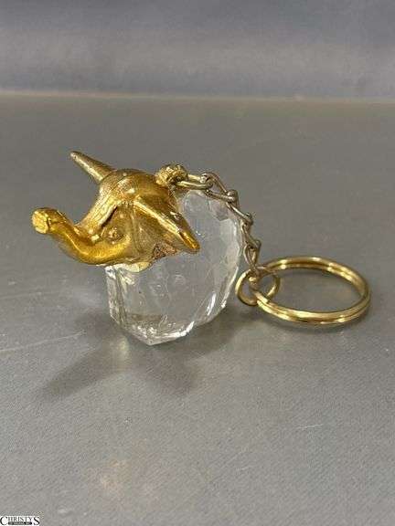 Elephant Collectibles, Lidded Elephant, Brass, Mineral
