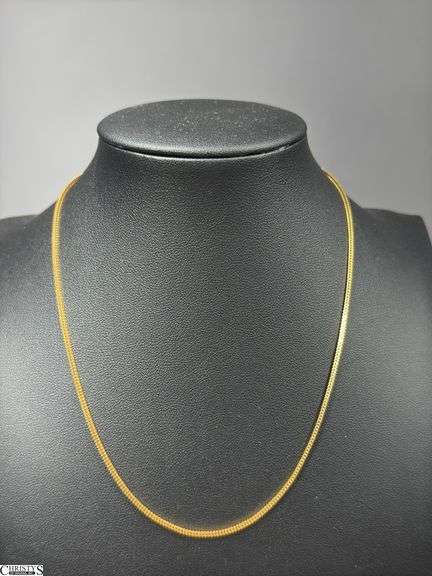 Yellow Gold Chain Marked 585 Italy image