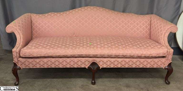 Hickory Chair Company Upholstered Sofa - 86" x 31" x 34" - 18" seat - some wear to upholstery image