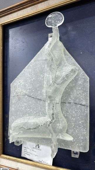 Framed "Sitting Woman" Glass and Lights 16x21"