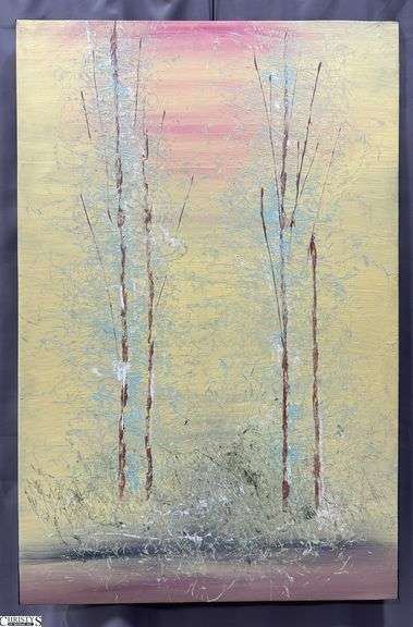 Samuel Tinoco Trees #42, Acrylic Painting on Canvas, Measures 36x55" image