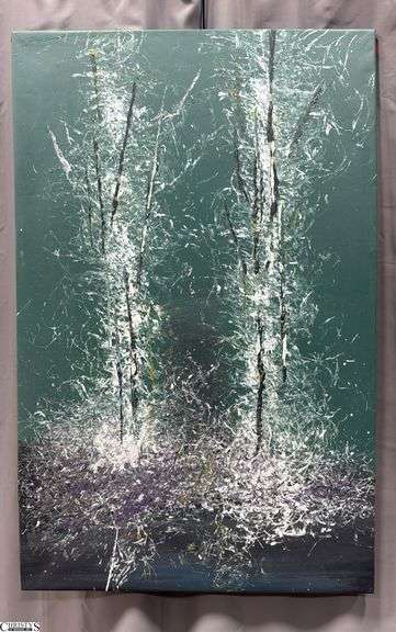 Samuel Tinoco Trees #52, Acrylic Painting on Canvas, Measures 36x55"