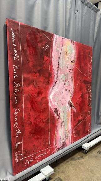 Alummoa Zumigo Abstract Nude, Mixed Media and Oil 54x56"