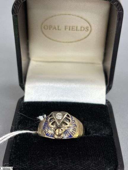10K Gold and Diamond Ring - size 10