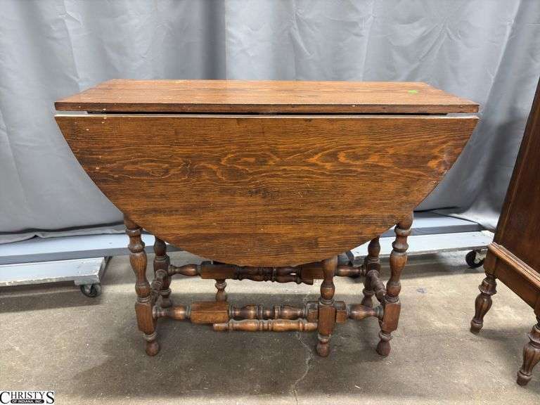 Gate Legged Drop Side Table, 36"x14"x30" Drops 15"