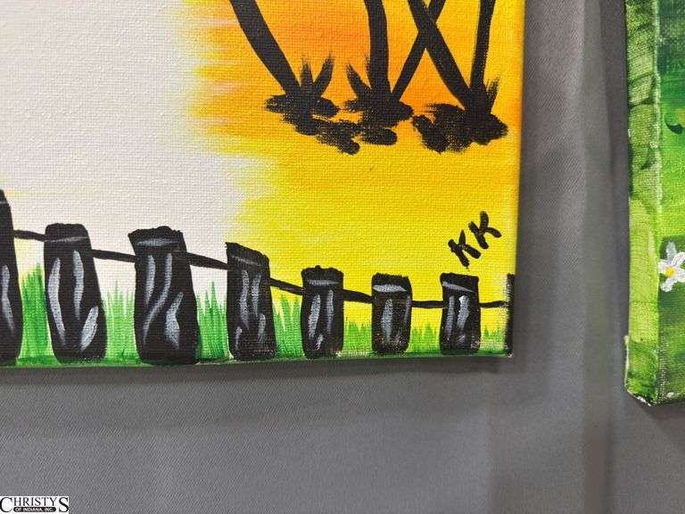 10 Canvas Paintings, Streams, Florals and Others Each Measures 16x20"