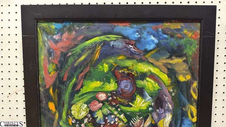 Framed Abstract 23x27" Signed Leanna Arnold