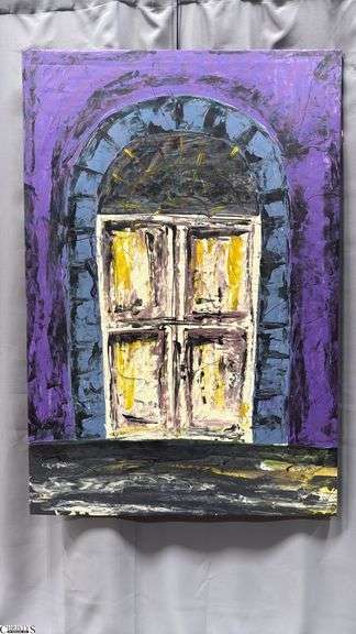 Jorge Hagg Door #06, Acrylic Painting on Canvas, Measures 36x53"