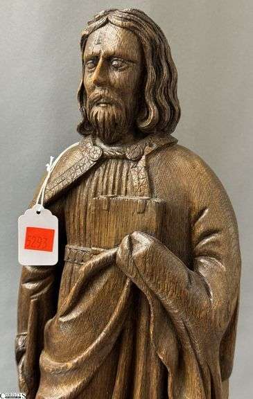 18" Wooden Figural Saint