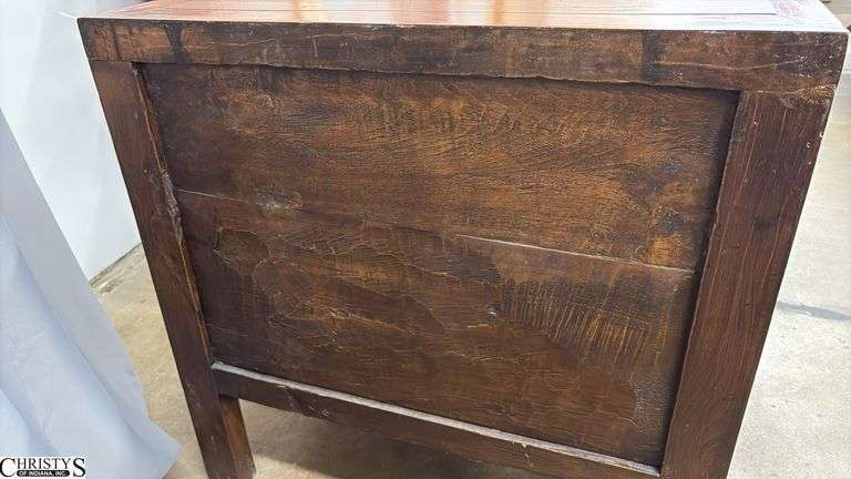Vintage Chinese Double Door Cabinet 34x21x34" Tall, Missing Locking Pin
